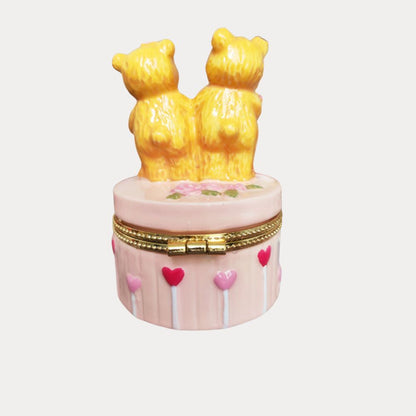 Teddy Bear Couple Trinket Box