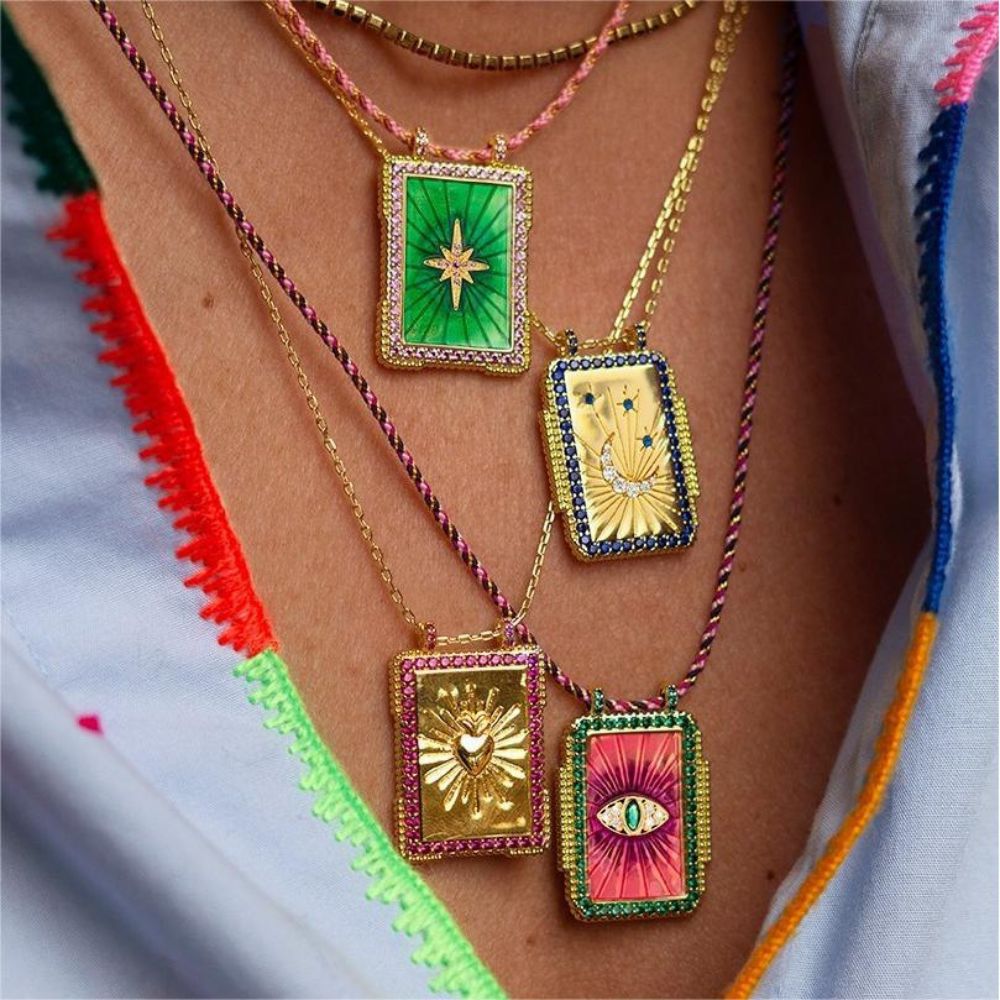 Bohemian Tarot Card Necklace