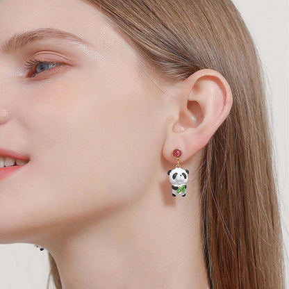 Panda Earrings