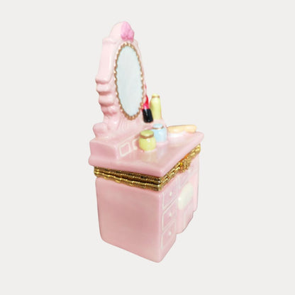 Pink Vanity Table Trinket Box