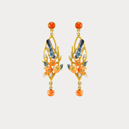 Persimmon Magpie Earrings
