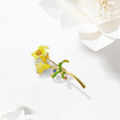 Golden Blossom Brooch