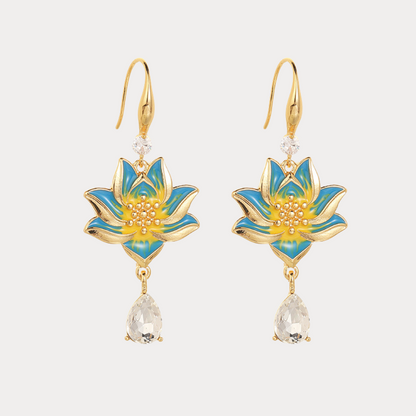 Lotus Blossom Drop Earrings