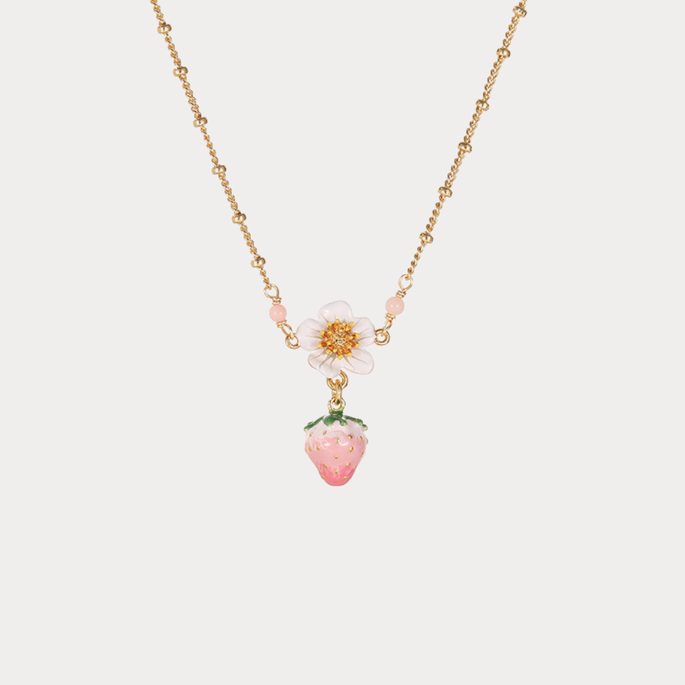 Pink Strawberry Necklace