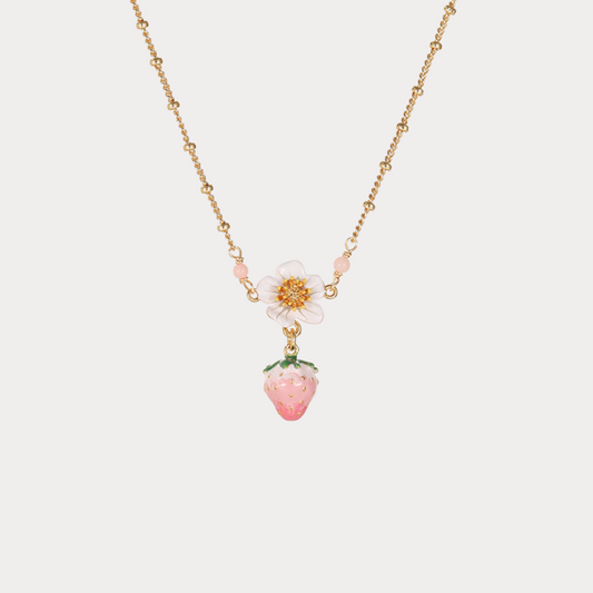Pink Strawberry Necklace