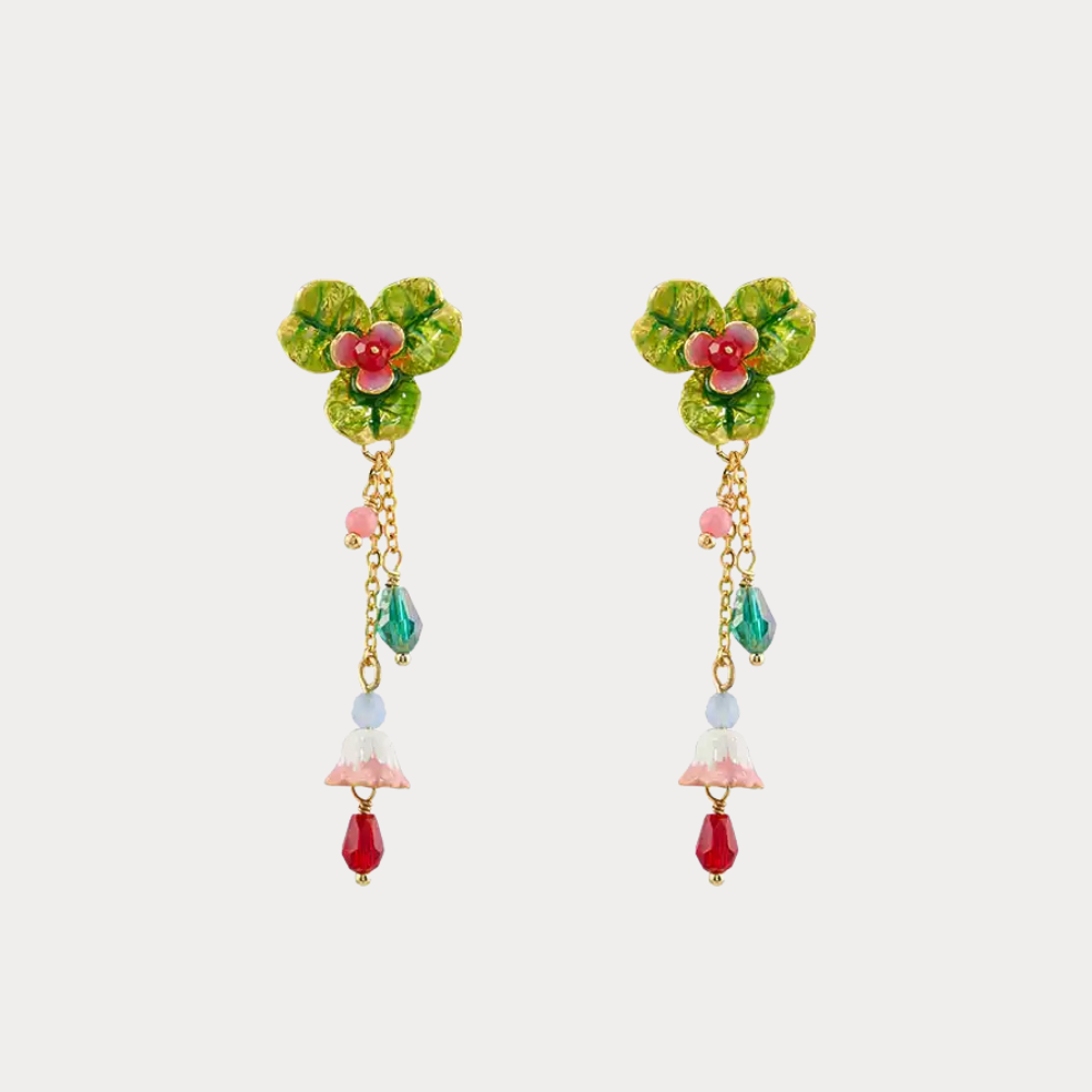 Clover Blossom Drop Earrings