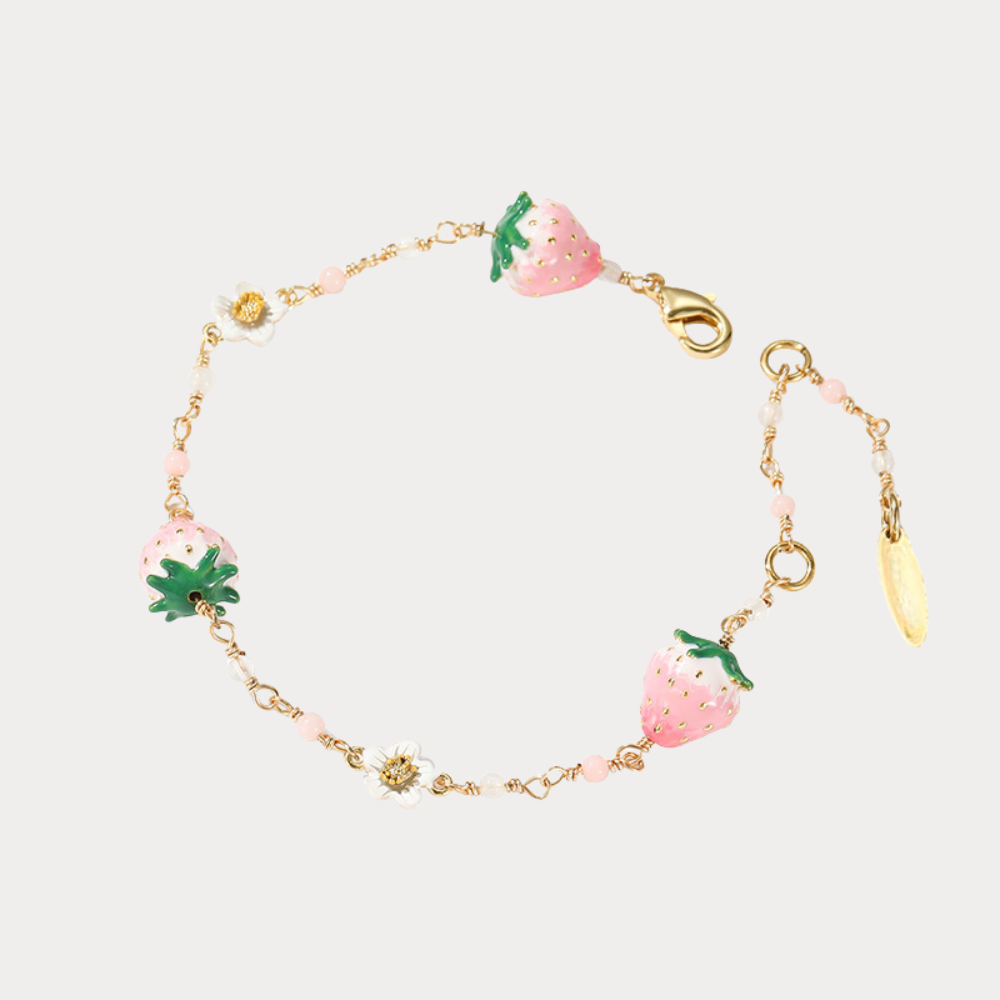 Pink Strawberry Bracelet