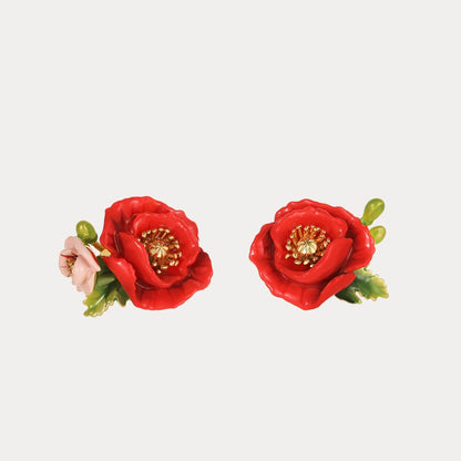 Corn Poppy Earring