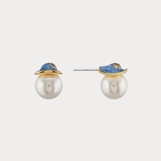Scarecrow Pearl Stud Earrings