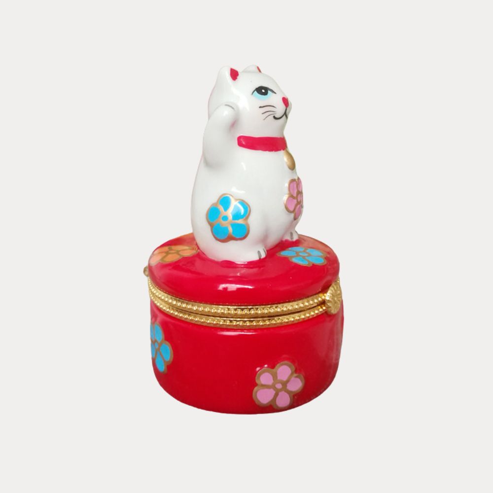 Lucky Cat Trinket Box