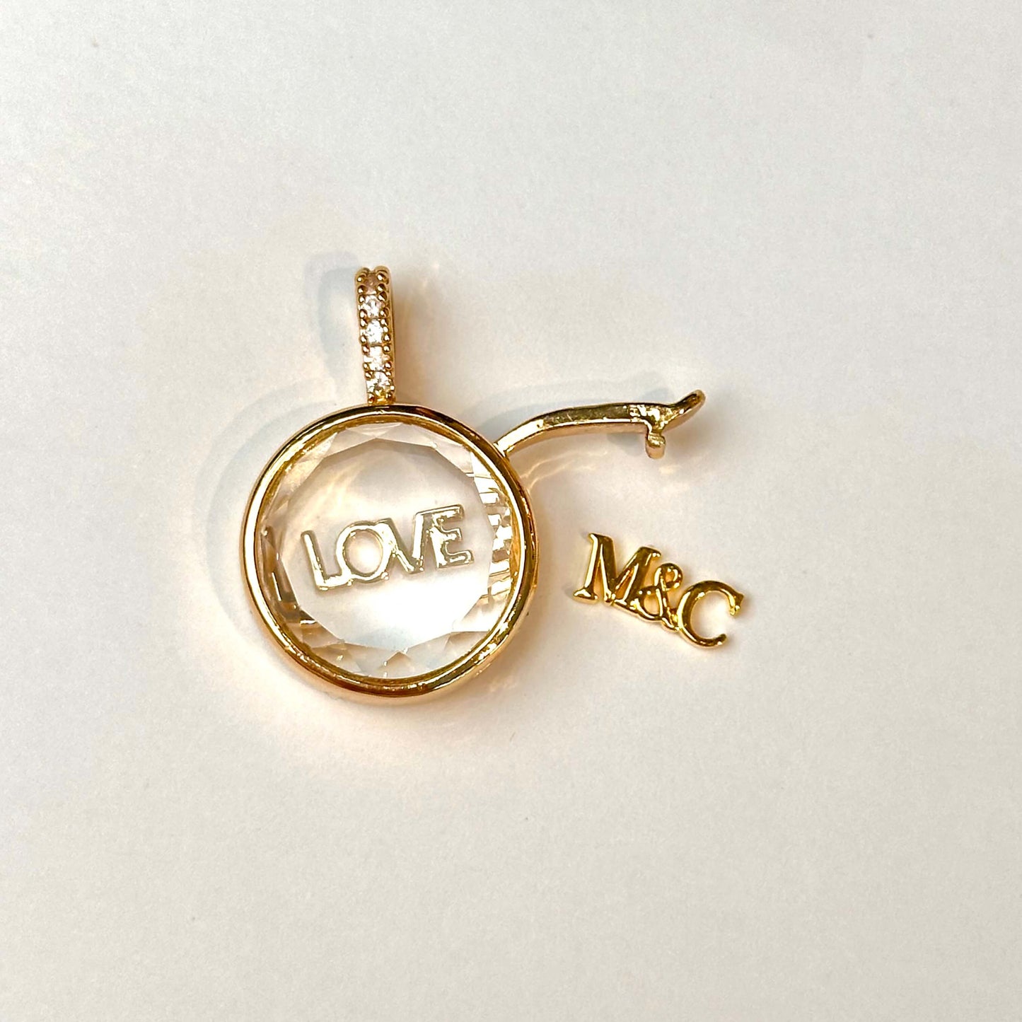 Personalized Round Charm Box Necklace