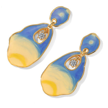 Blue Starry Night Drop Earring