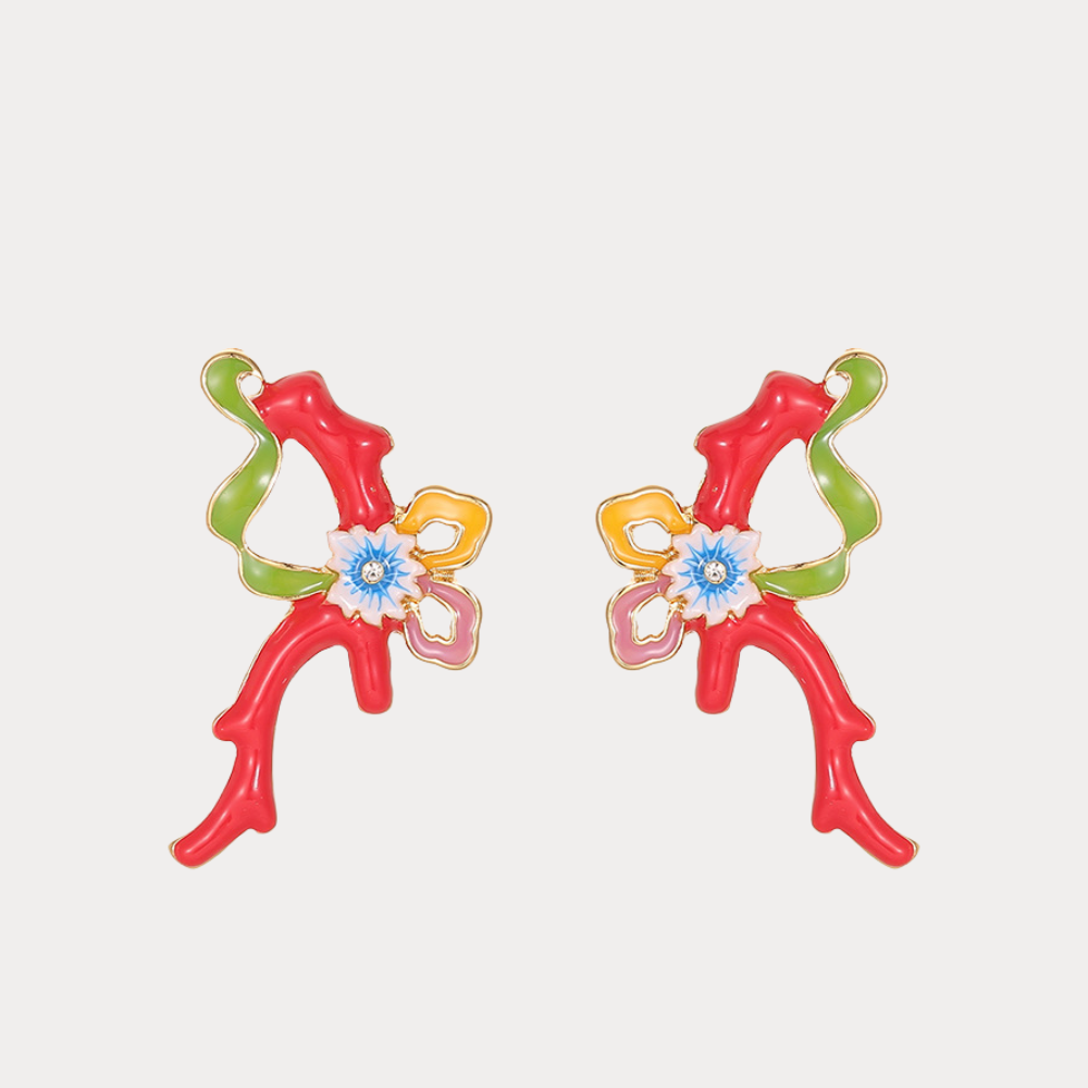 Seagrass Coral Earrings