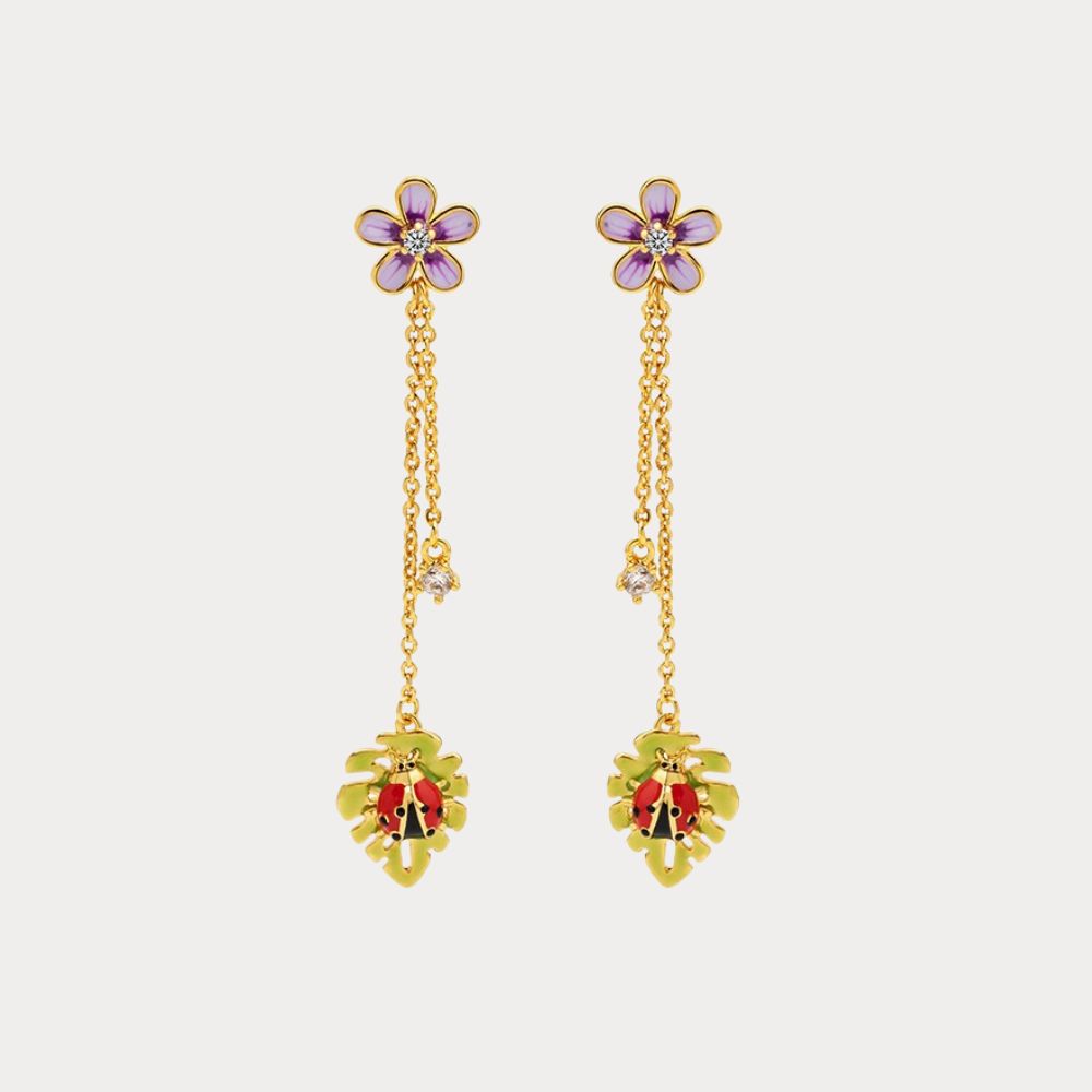 Ladybug Blossom Earrings