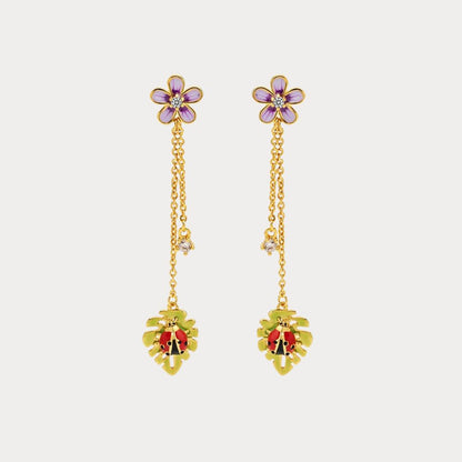 Ladybug Blossom Earrings