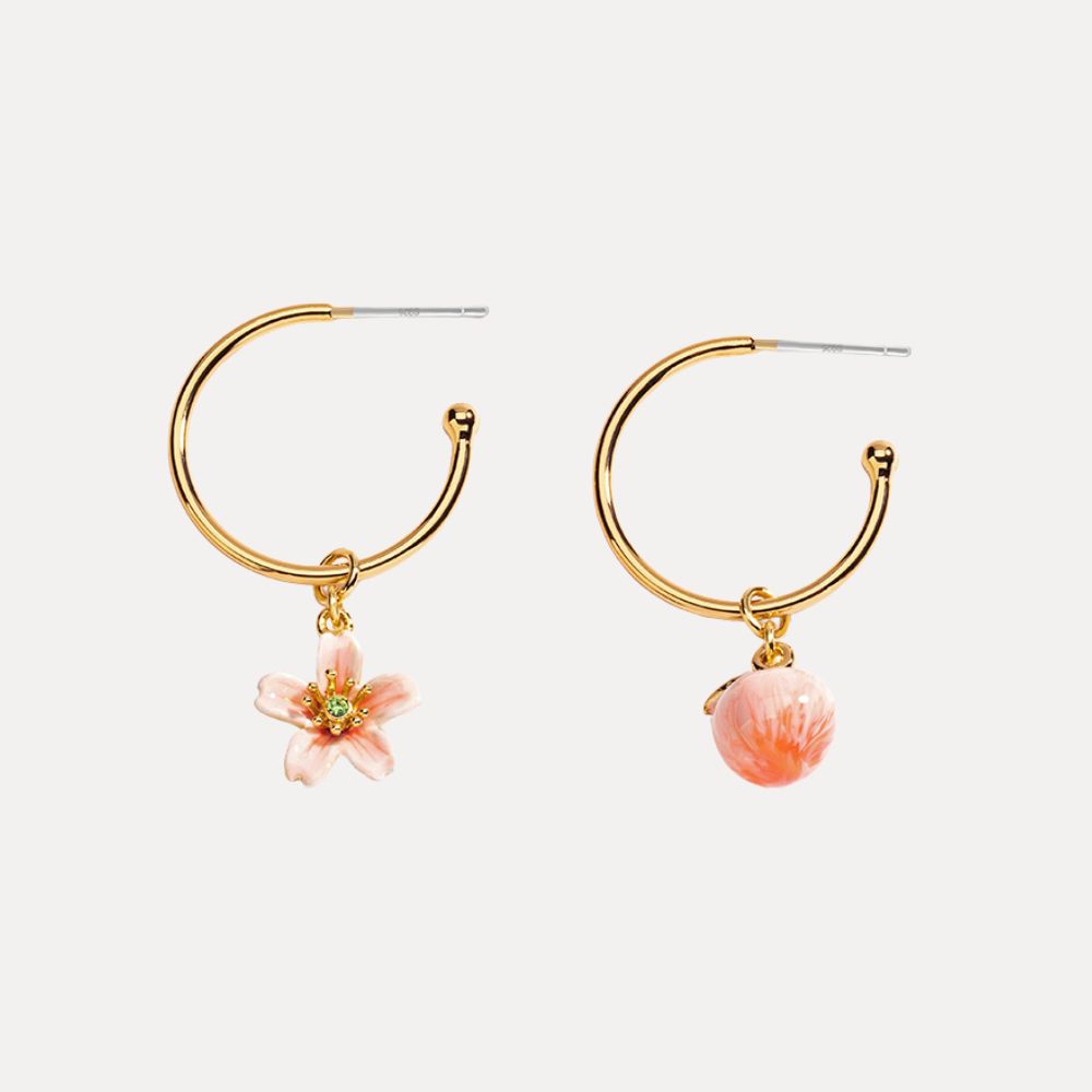 Peach Hoop Earrings