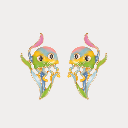 Rainbow Jellyfish Earrings