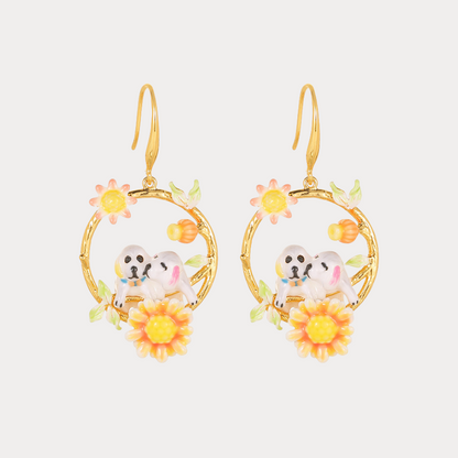 Dog Hoop Earrings