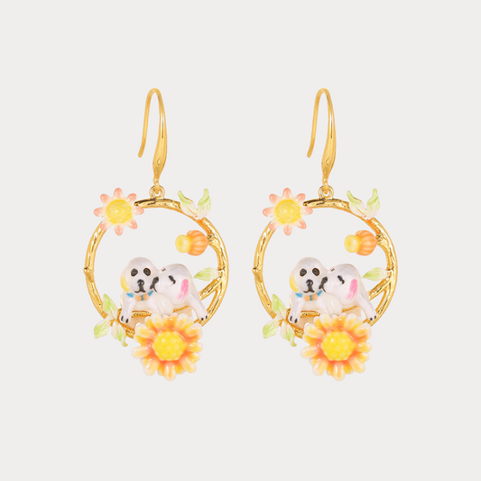 Dog Hoop Earrings