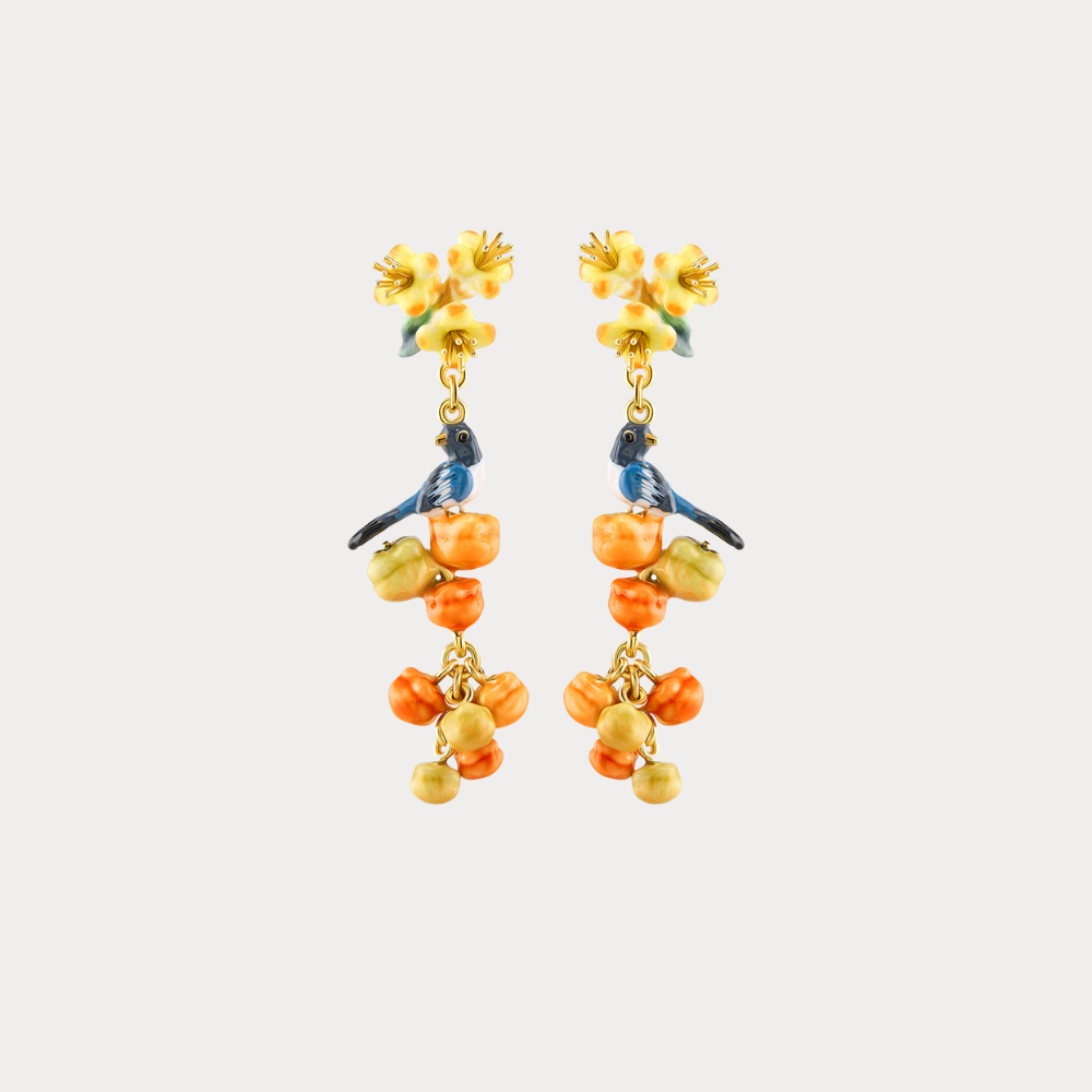 Persimmon Magpie Earrings