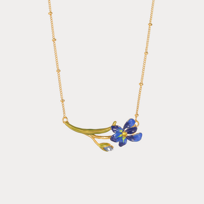 Iris Flower Necklace
