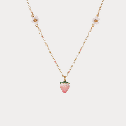Pink Strawberry Necklace