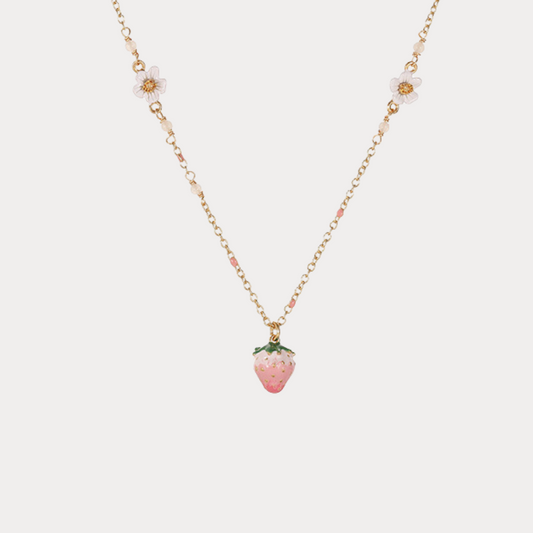 Pink Strawberry Necklace