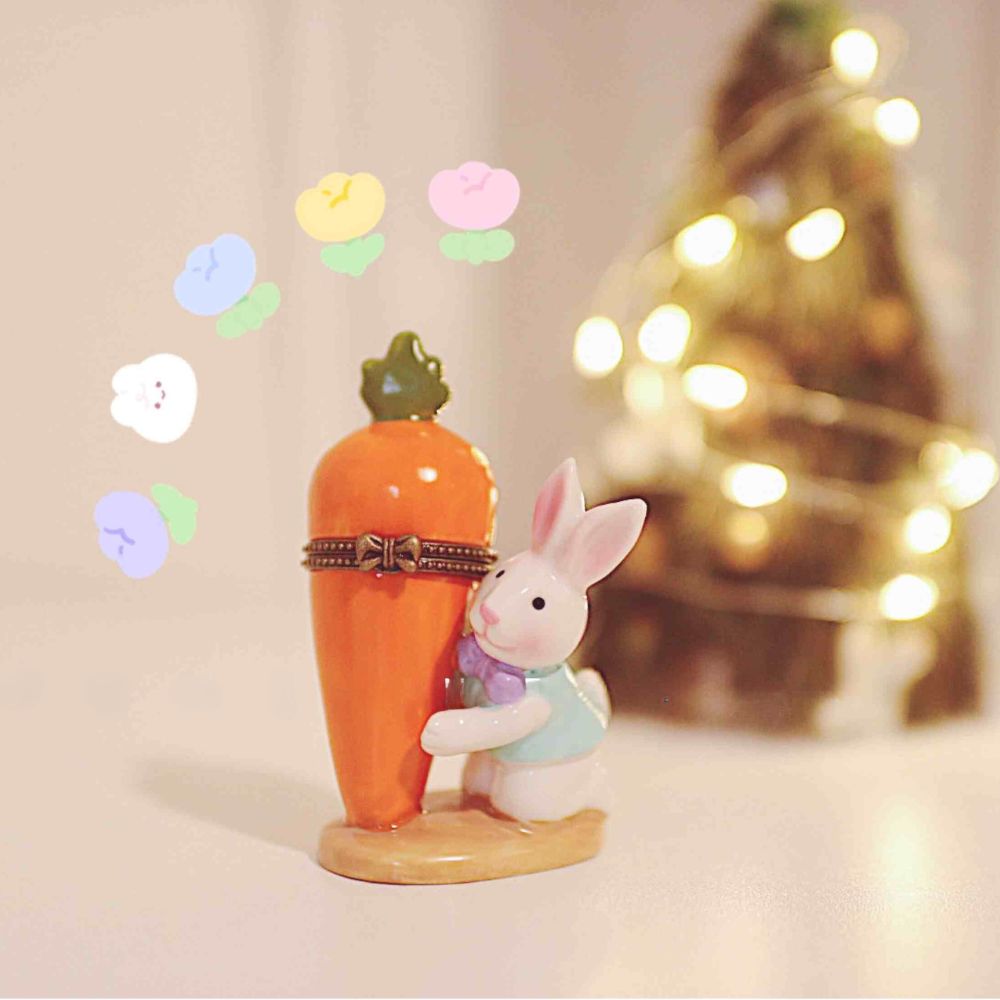 Bunny and Carrot Trinket Box