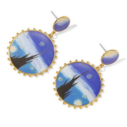 Blue Starry Night Earring