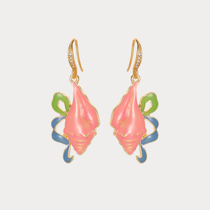 Pink Conch Shell Earrings