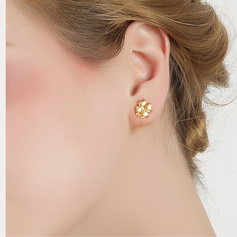 Zodiac Sign Four-leaf Clover Earrings