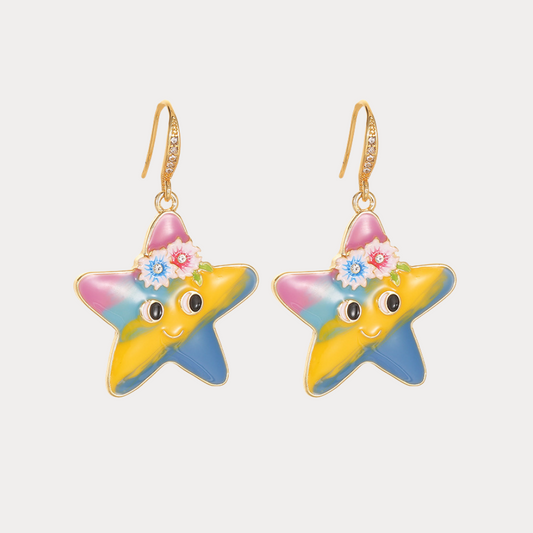 Rainbow Starfish Earrings