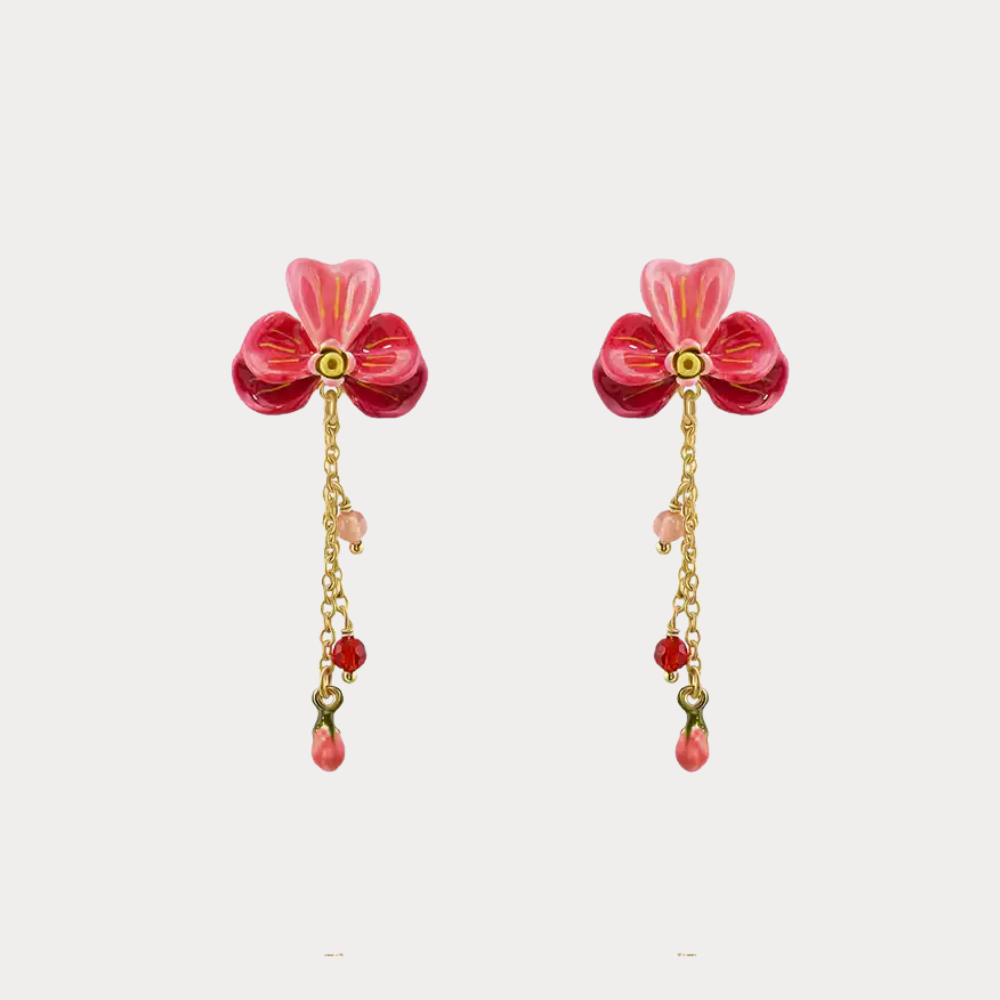 Bougainvillea Drop Earrings