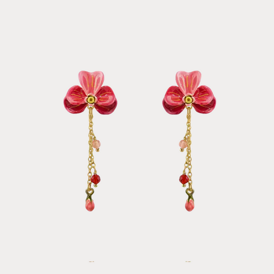 Bougainvillea Drop Earrings