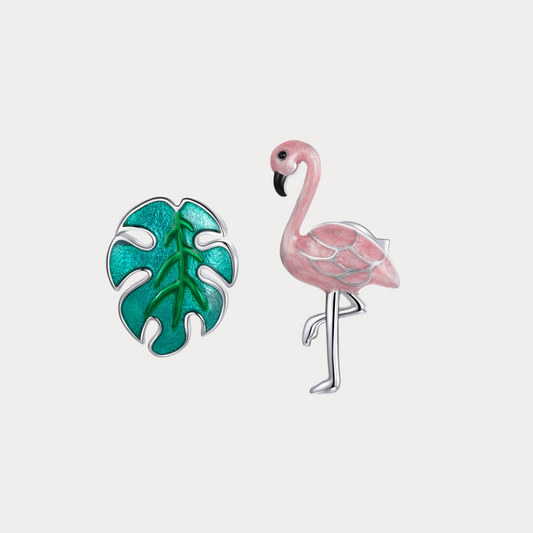 Flamingo Mismatched Earrings