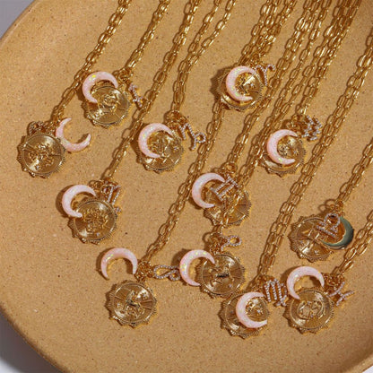 Celestial Zodiac Moon Necklace