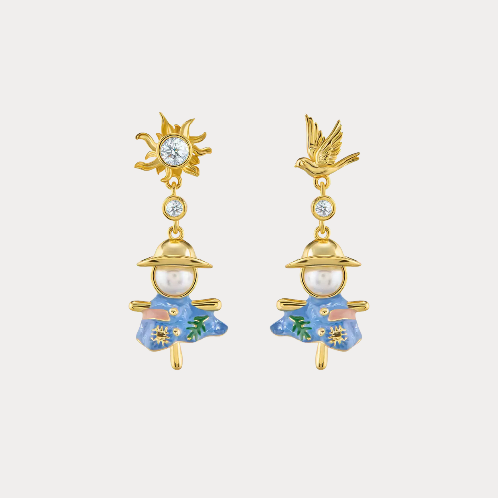 Scarecrow Asymmetrical Earrings