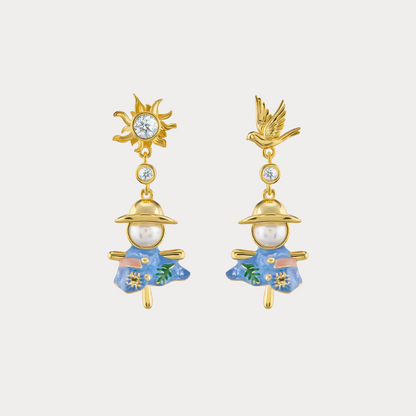 Scarecrow Asymmetrical Earrings