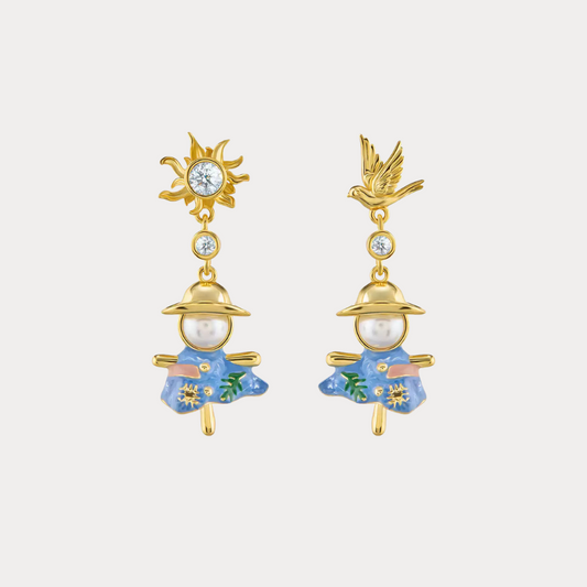 Scarecrow Asymmetrical Earrings