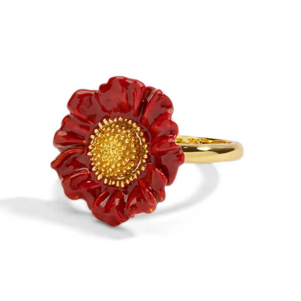 Red Daisy Ring