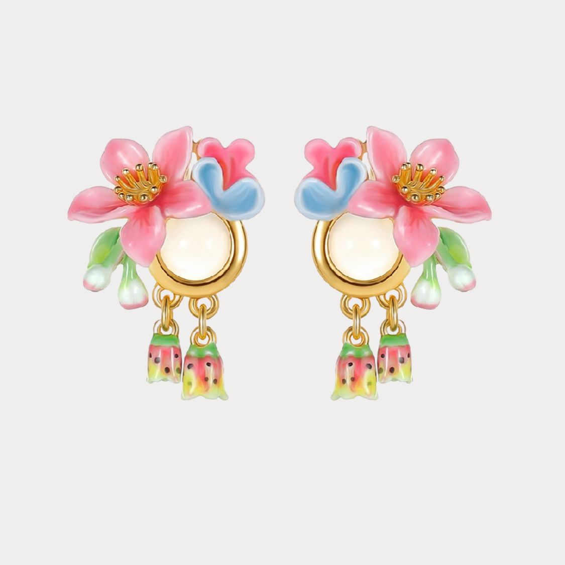 Tropical Blossom Drop Earrings