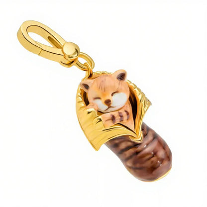 Sleeping Cat in Shoe Pendant