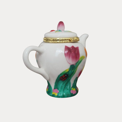 Spring Blooms Teapot Trinket Box