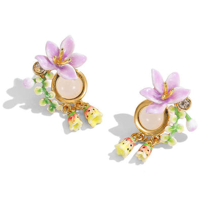 Tropical Blossom Drop Earrings