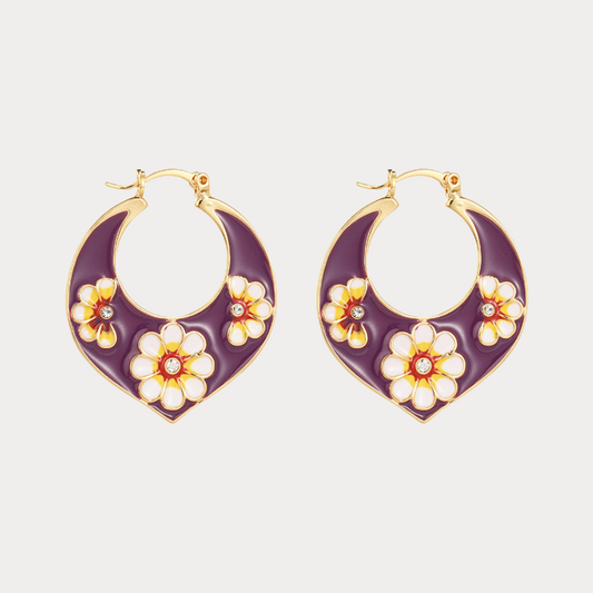 Daisy Crescent Earrings