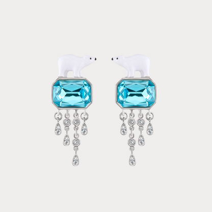 Polar Bear Tassel Earrings