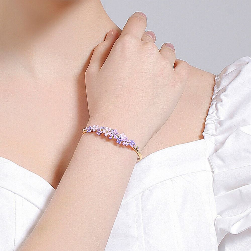 Forget-Me-Not Cuff Bracelet