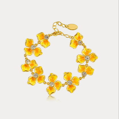 Golden Pansy Bracelet