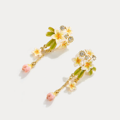 Plumeria Dangle Earrings