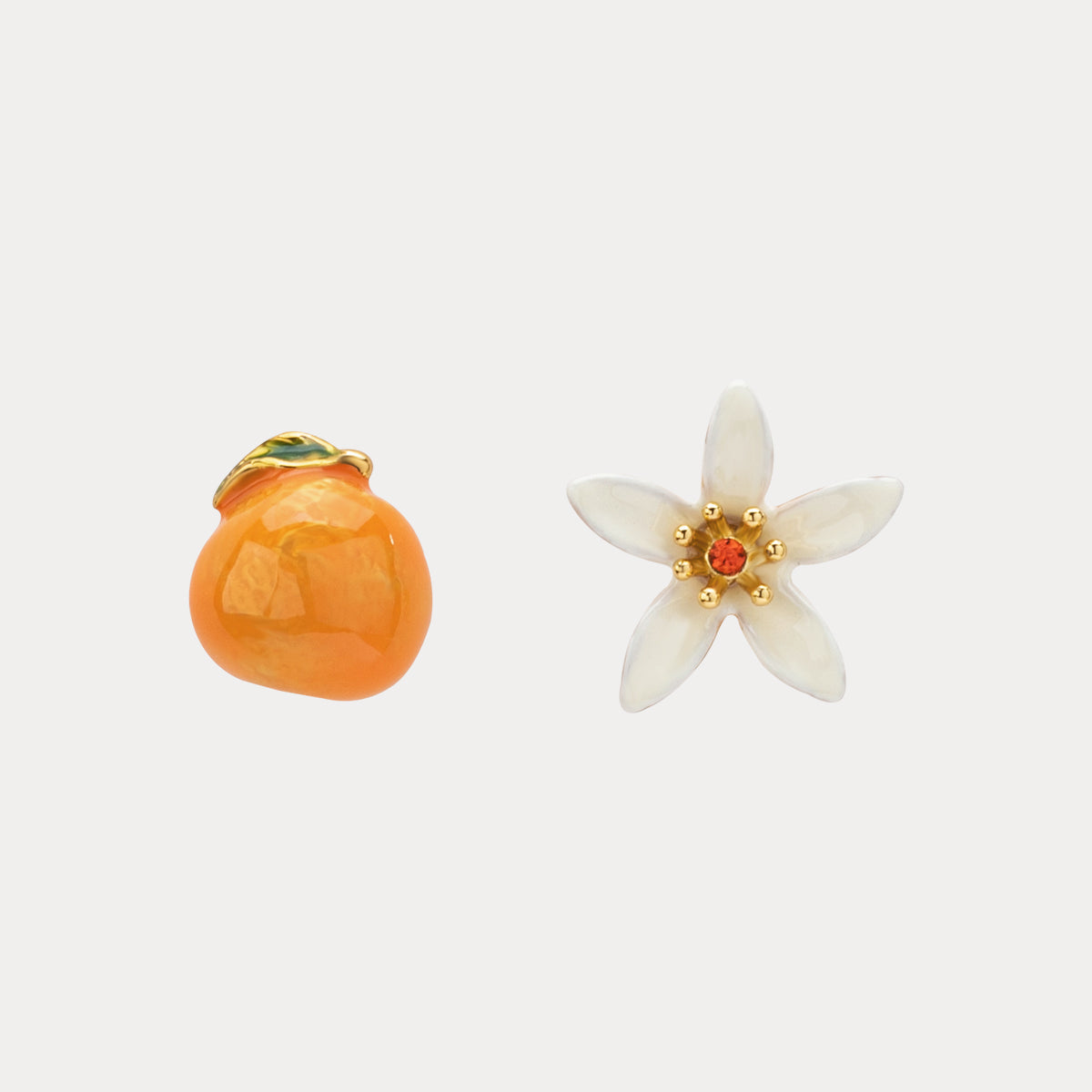 Orange Stud Earrings